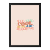 All The Cool Kids Are Reading Wall Art, Classroom Decor, Kids Room Art, Reading Nook Decor, Colorful Wall Art, Playroom Art - Tawshia